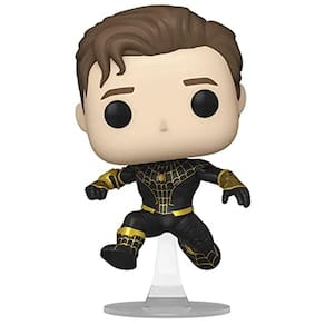 Funko Pop Marvel`s Spiderman No Way Home: Spiderman (Preto/Dourado) (Sem Máscara) Figura (AAA Anime Exclusivo)