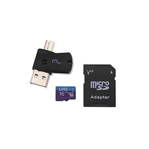 Kit 4x1 Cartão de Memória 256GB + Adap. USB/OTG + Adap. SD