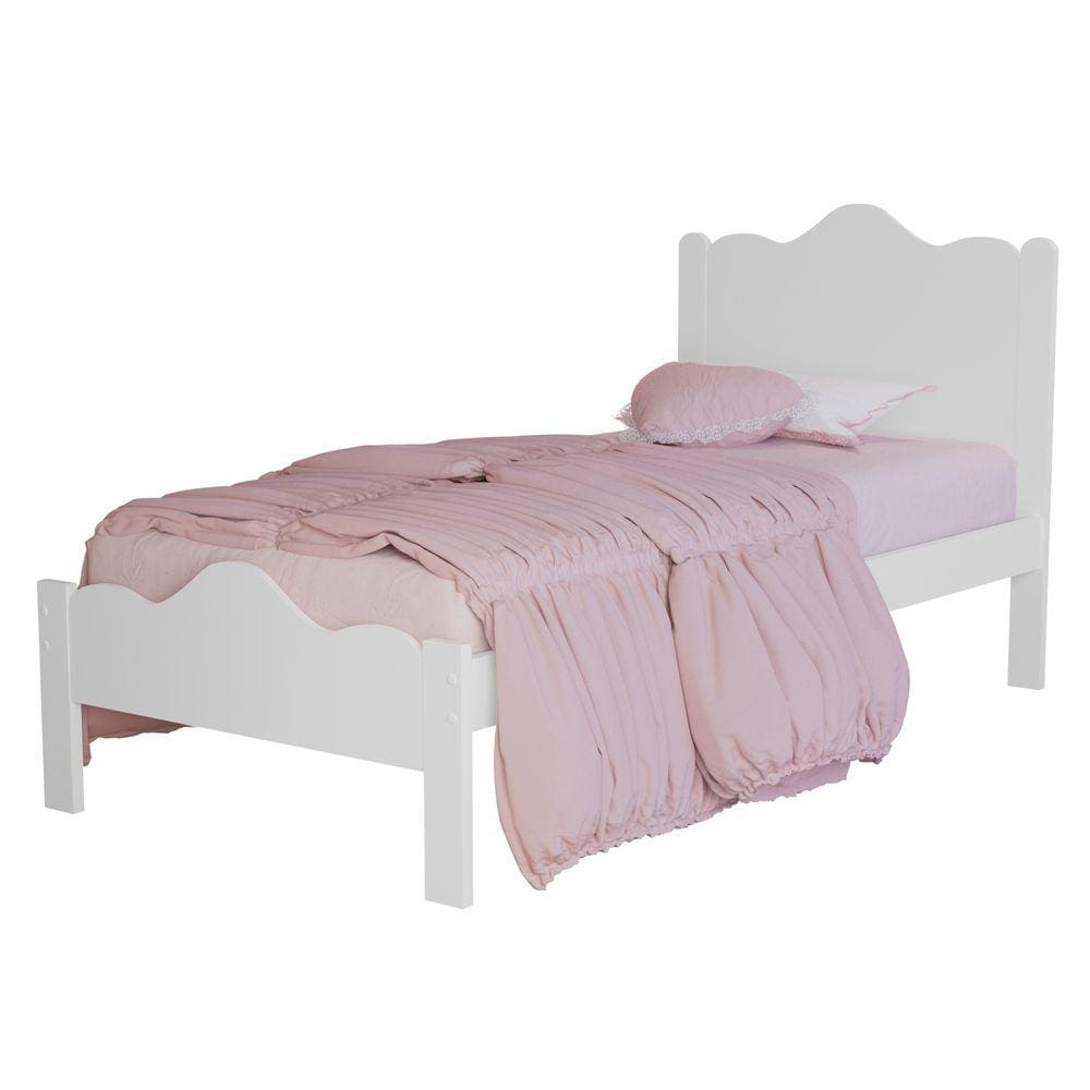 Cama Nina Solteiro Com Coroa Branca