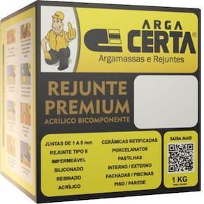 Rejunte Premium Acrílico Bicomponente Branco