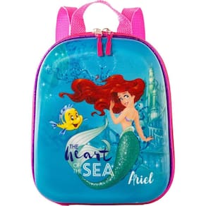 Lancheira Costas 3D Ariel Pequena Sereia Impermeável Meninas