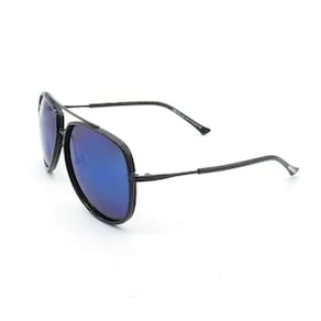 Óculos Solar WAVES Preto com Lente Espelhada - BLUESKY