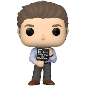 Funko Pop! TV: The Office - Jim com Nonsense Sign Blue, 3,75 polegadas