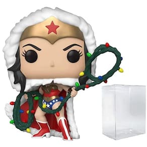 Mulher Maravilha com String Light Lasso Funko Pop! DC Heroes Holiday Vinyl Figure (empacotado com caixa de protetor de caixa pop compatível)