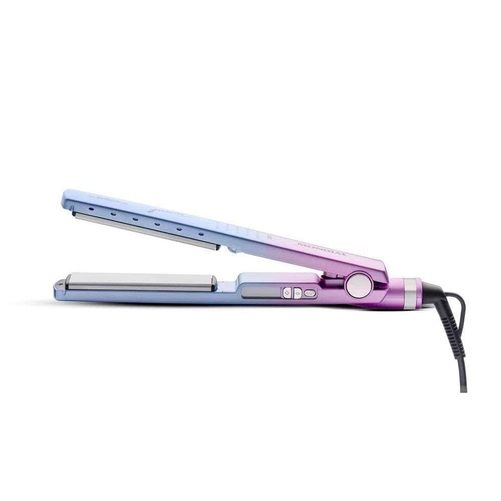 Prancha Alisadora By Juliette Mondial Rosa e Azul Bivolt PJU03