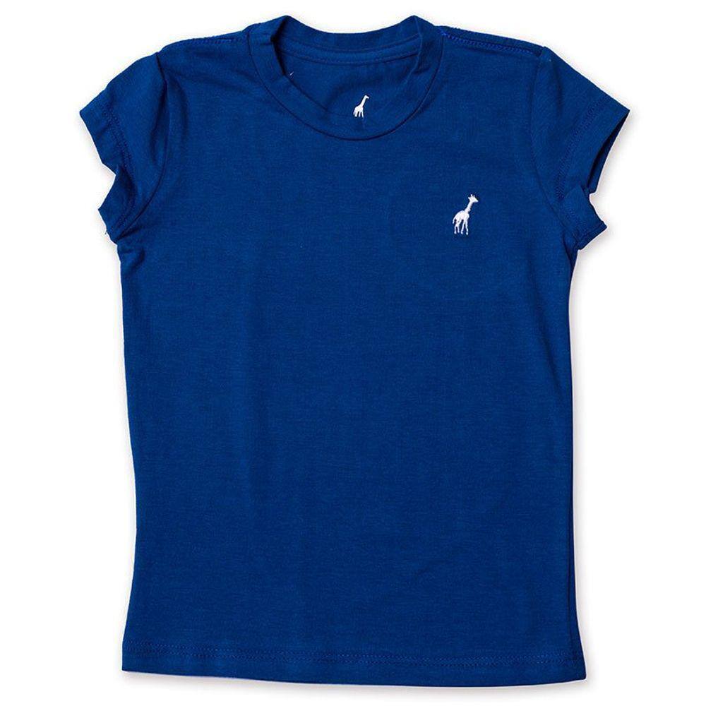 Baby Look Infantil Básica Toffee Cor Azul Royal - Nº06