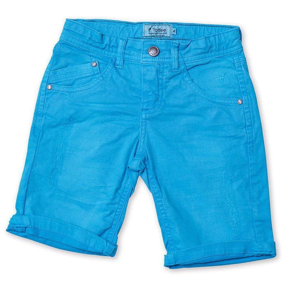 Bermuda Jeans Infantil Masculina Azul Royal Toffee - Nº02