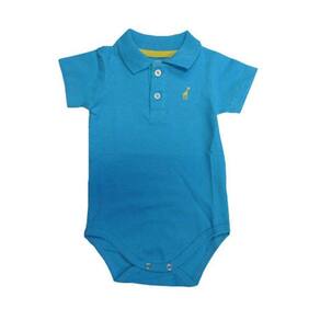 Body Infantil Gola Polo Azul Turquesa Toffee - Nº9 a 12 meses