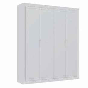 Guarda Roupa infantil 4 Portas e 4 Gavetas Tutto New 100% MDF Cor Branco Acetinado - Matic Móveis