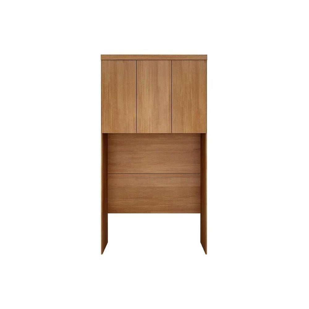 Armário Aéreo Modulado Ponte Solteiro Rizon C/ 3 Portas Cor Cumaru - Novo Horizonte