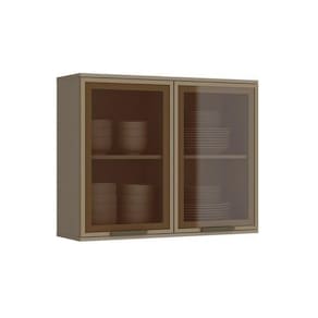 Armário Aéreo Cozinha Modulado Connect 2 Portas C/vidro Duna - Henn