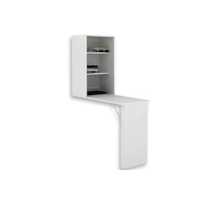 Armário Multiuso Casal Am3106 C/ Mesa Retrátil E 2 Prateleiras Branco - Tecno Mobili