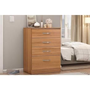 Cômoda De Quarto Astral C/ 4 Gavetas Amêndola Touch - Demóbile