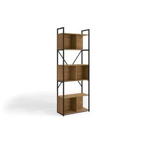 Armário Multiuso Sala Industrial Alta Li014 C/ 6 Nichos Freijo/preto - Kappesberg