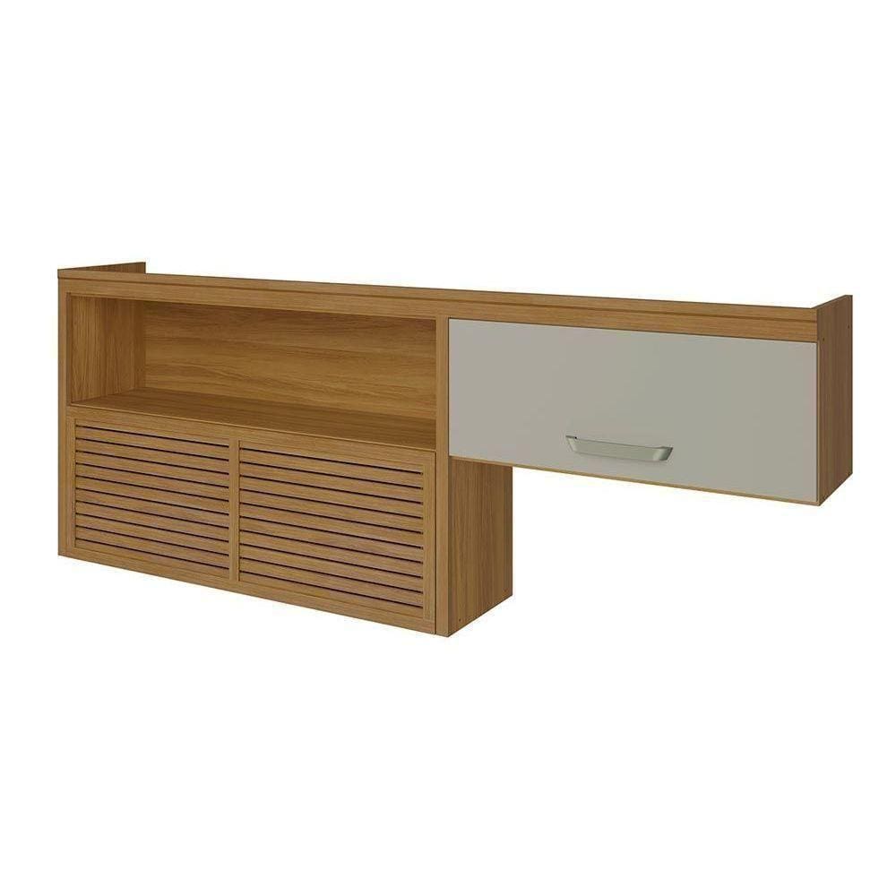 Armário Aéreo Cozinha Modulado Princesa C/ 2 Portas Freijo/off White - Nesher