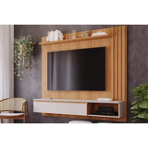 Home Para Tv Panama Plus Até 60 Polegadas C/ 1 Porta E 1 Nicho Nature/off White - Permóbili