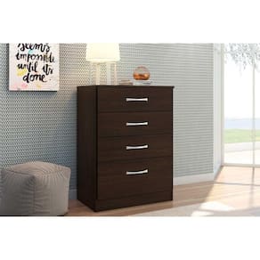 Cômoda De Quarto Astral C/ 4 Gavetas ébano Touch - Demóbile