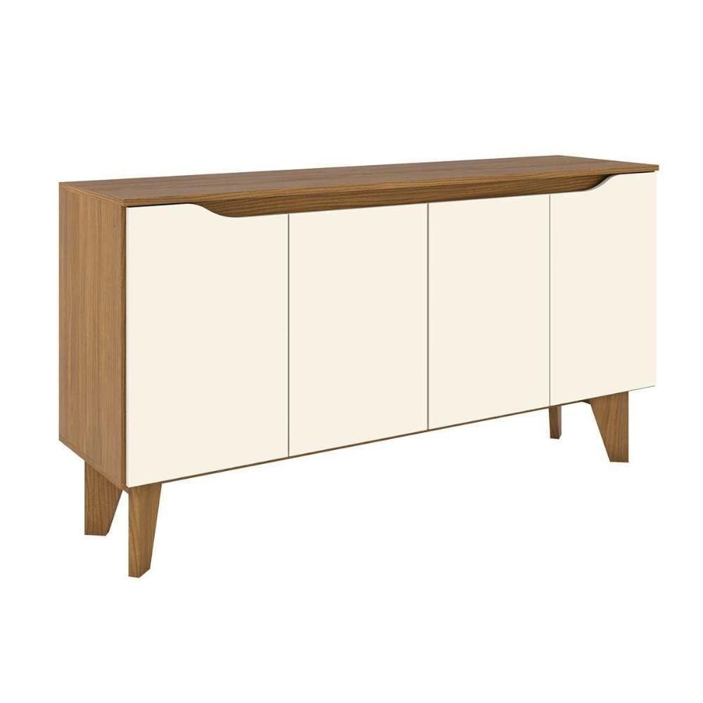 Buffet De Sala Jantar Quartzo 4 Portas Nature/off White - Henn