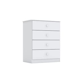 Cômoda Casal Labirinto 4 Gavetas Branco - Henn