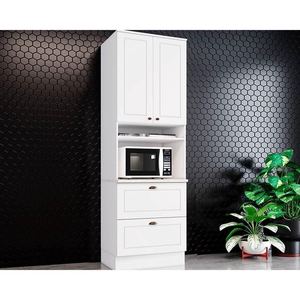 Módulo Cozinha Henn Americana Paneleiro C/ 2 Portas E 2 Gavetas (1 Forno) Branco