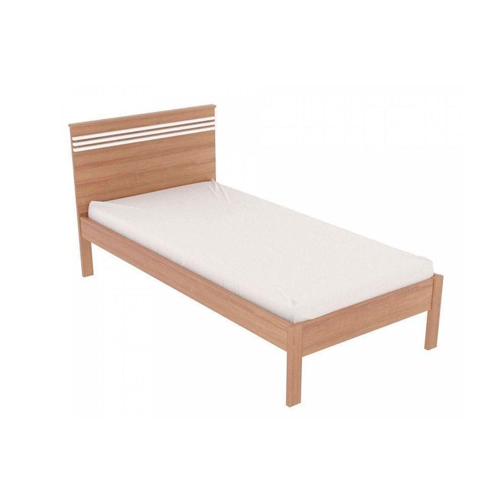 Cama Solteiro Cm8010 Amêndoa/Branco - Tecno Mobili