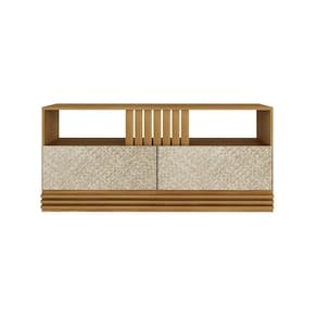 Rack Para Tv R1479 2 Gavetas Até 42 Polegadas Natural/palha - Tecno Mobili