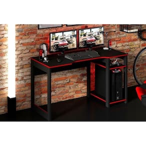 Mesa Computador Gamer Me4152 Preto/vermelho - Tecno Mobili