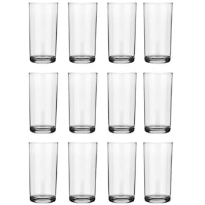 Conjunto 12 Copos Long Drink Cylinder 300ml Nadir Figueiredo em Vidro Transparente