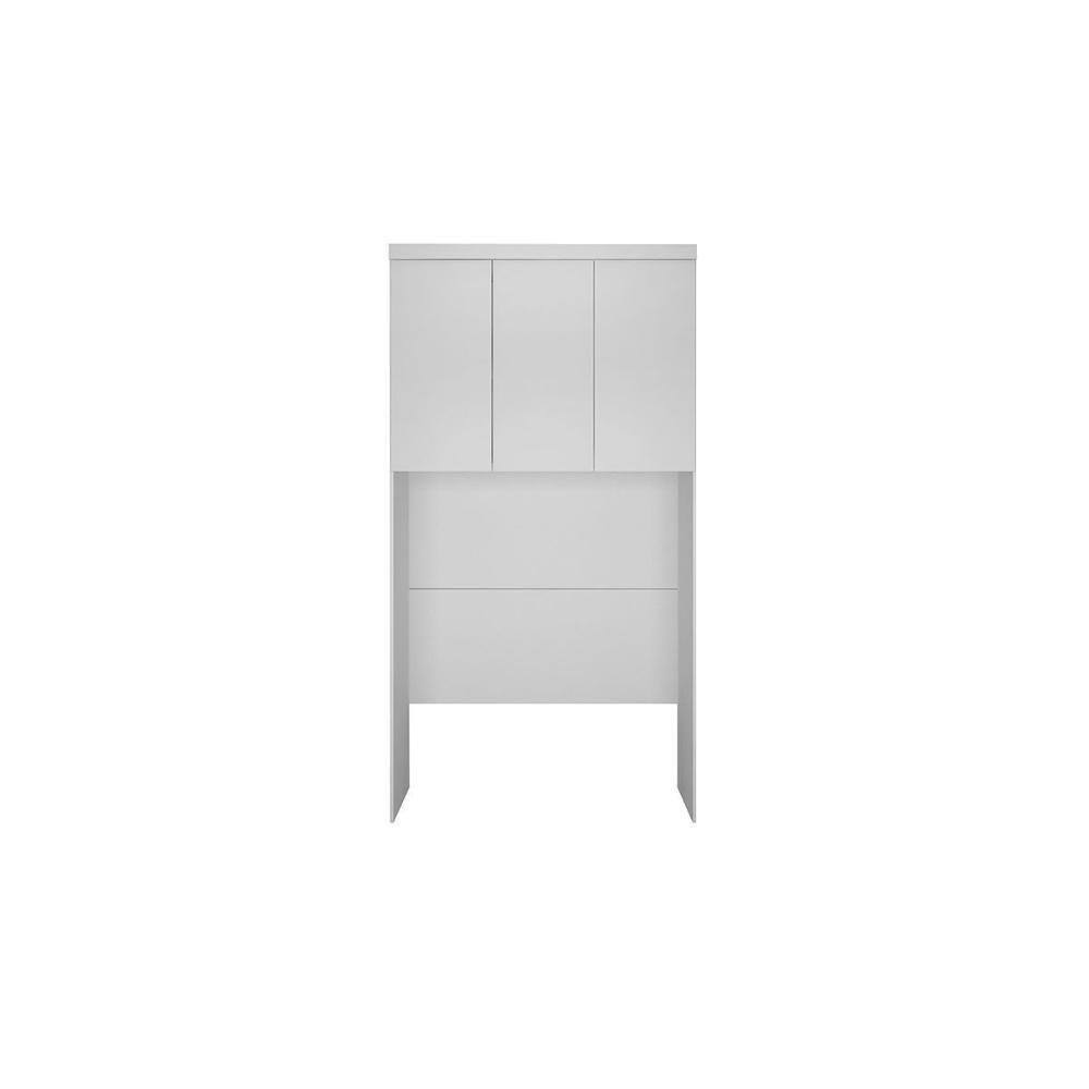 Armário Aéreo Modulado Ponte Solteiro Rizon C/ 3 Portas Cor Branco - Novo Horizonte