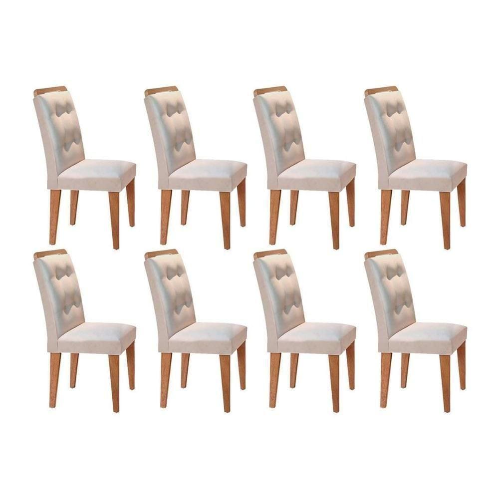 Conjunto Mesa de Jantar Zoe Cinza com Vidro e 8 Cadeiras Amelia : Sala de  Jantar - Sala de Jantar Completa : Julia Arns