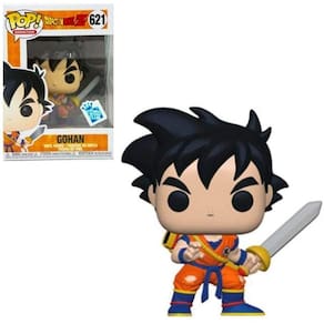 Funko Pop Animação Dragon Ball Z Young Gohan com Sword Insider Club Exclusivo