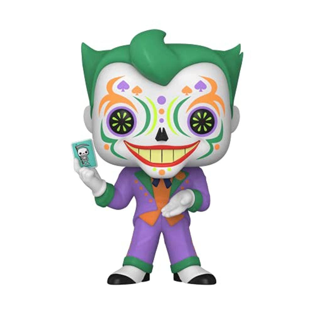 Funko POP Heroes: Dia De Los DC - Coringa (Brilha no Escuro), Exclusivo da Amazon, Multicolorido, (58173)