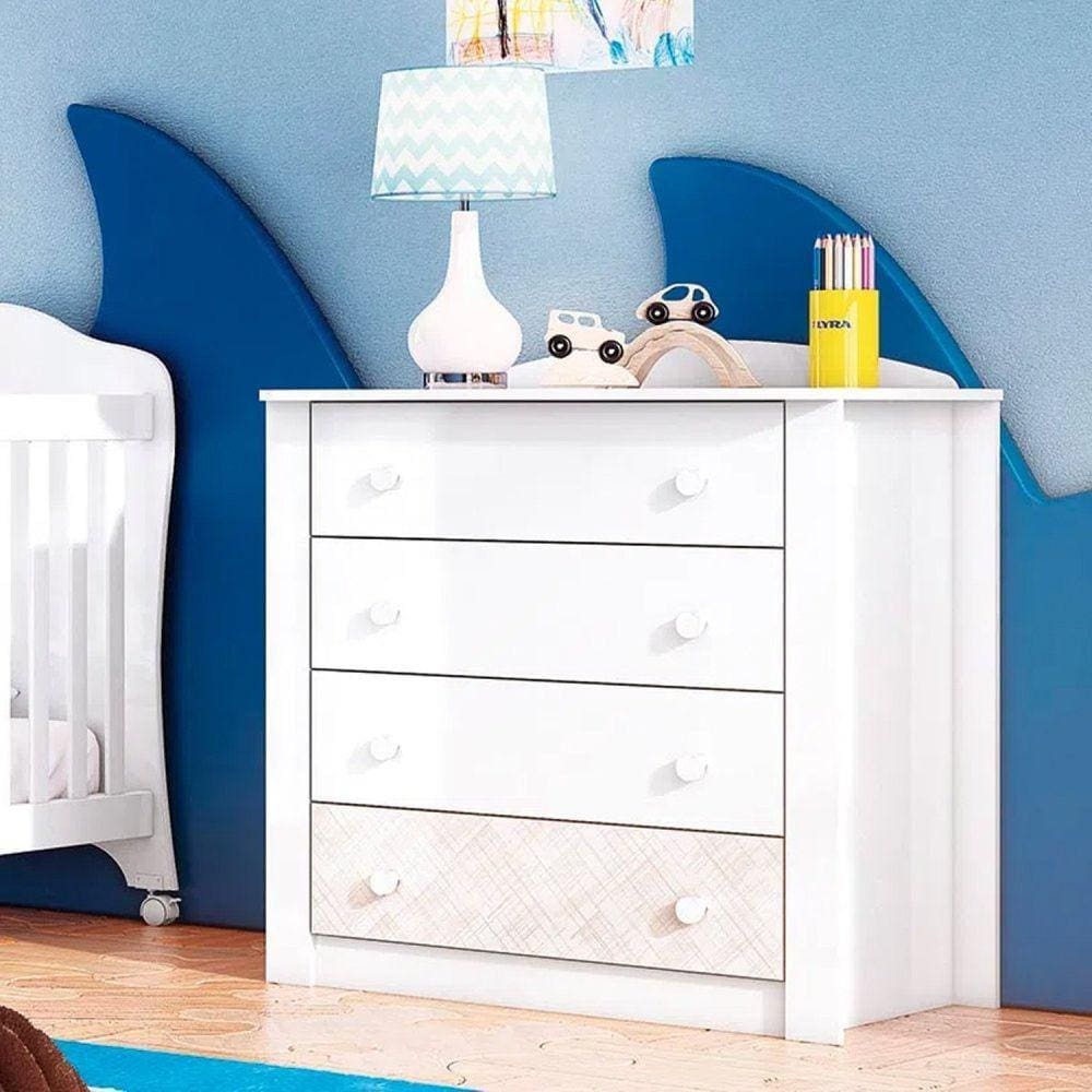 Cômoda 04 Gavetas Sonho Encantado Branco