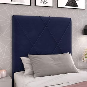 Cabeceira Solteiro 90cm x 125cm Bud Turkey Azul