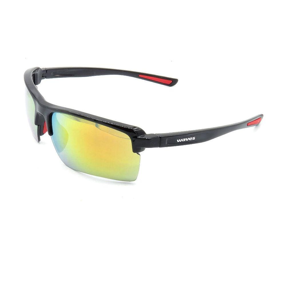 Óculos Solar WAVES Preto com lente Espelhada - JBAY