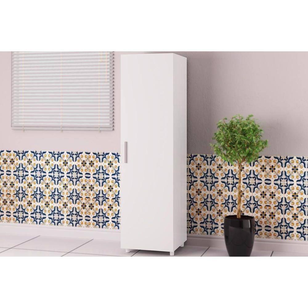 Armário Multiuso Casal Asm180 C/ 1 Porta Branco - Movelbento