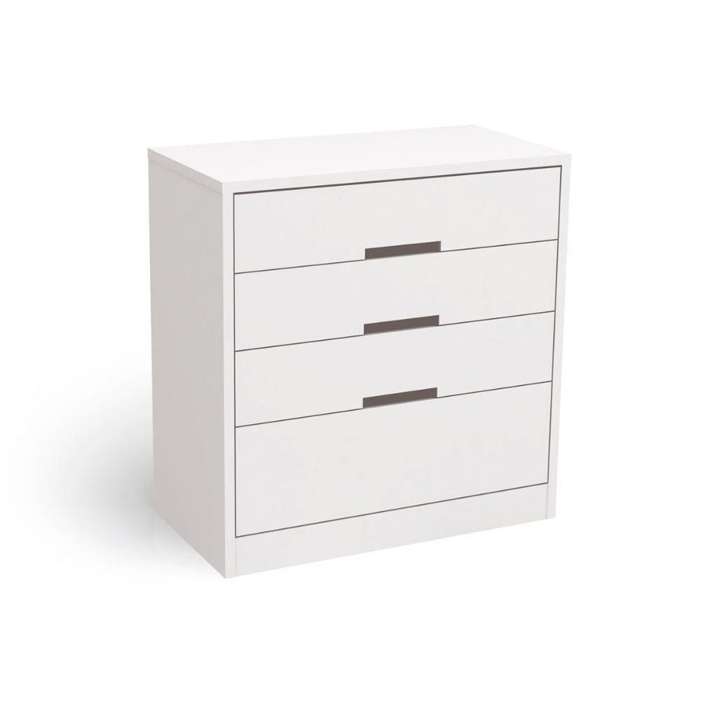 Cômoda Juvenil S824 C/ 4 Gavetas Branco - Kappesberg