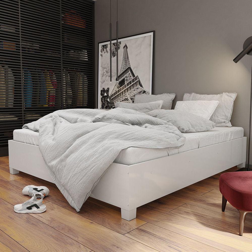 Cama Casal 144cm Paula Branco