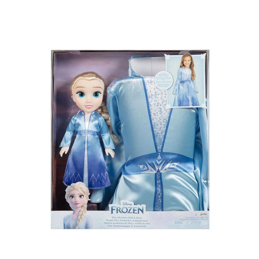 Boneca Frozen II Disney Elsa Passeio com Olaf com Acessórios