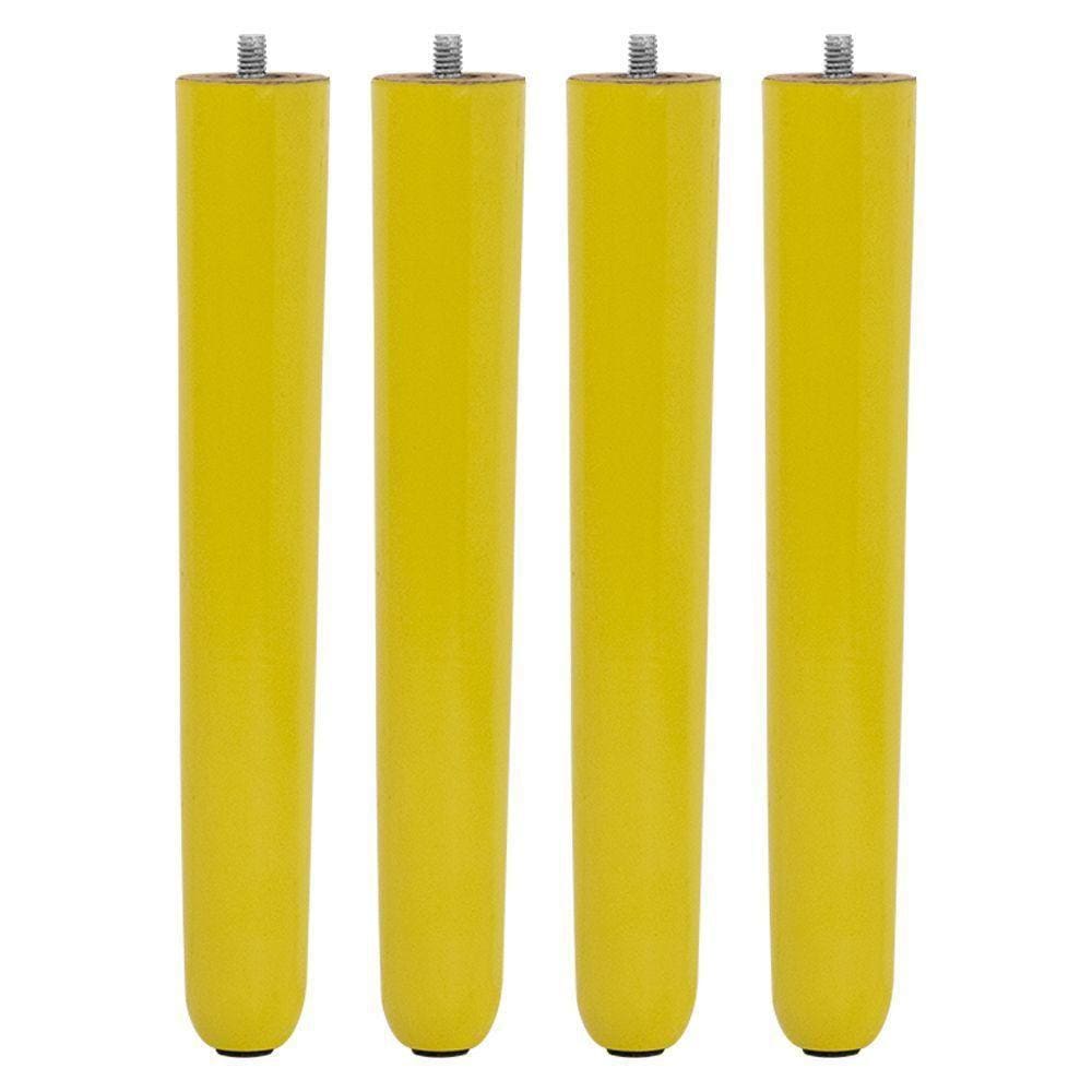 Kit 04 Pés Palito Amarelo 30 Cm - D`rossi