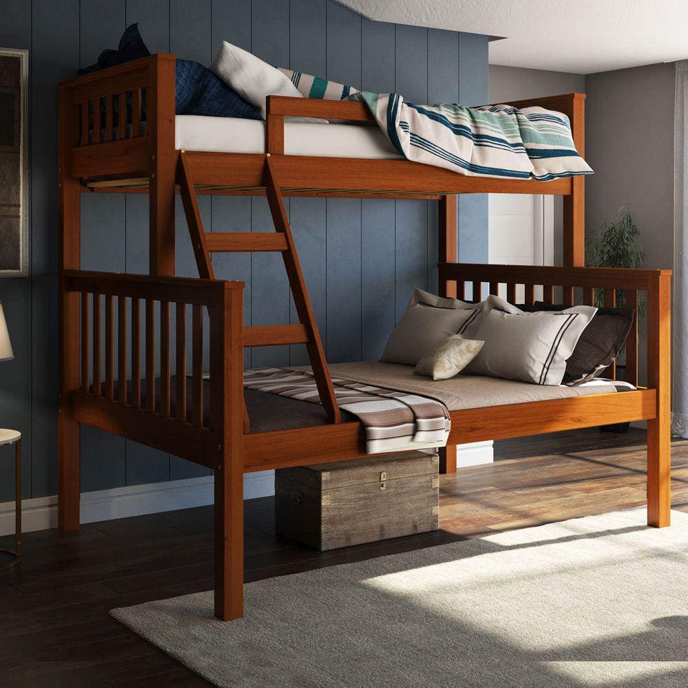 Beliche com Cama de Casal Castanho Claro com Cama de Casal - Saraiva
