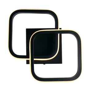 Plafon Taschibra Village Square Led 10W 3000K Luz Amarela Bivolt Preto