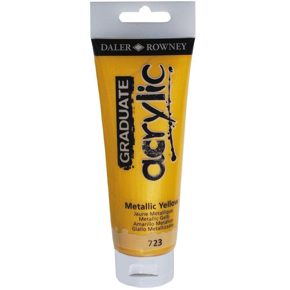 Tinta Acrílica Daler Rowney Graduate 723 Metallic Yellow 120 ml 123120723