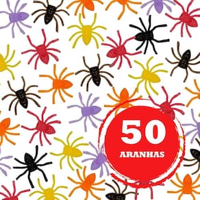Mini Aranha De Plástico 50 Unidades Festa Decoração