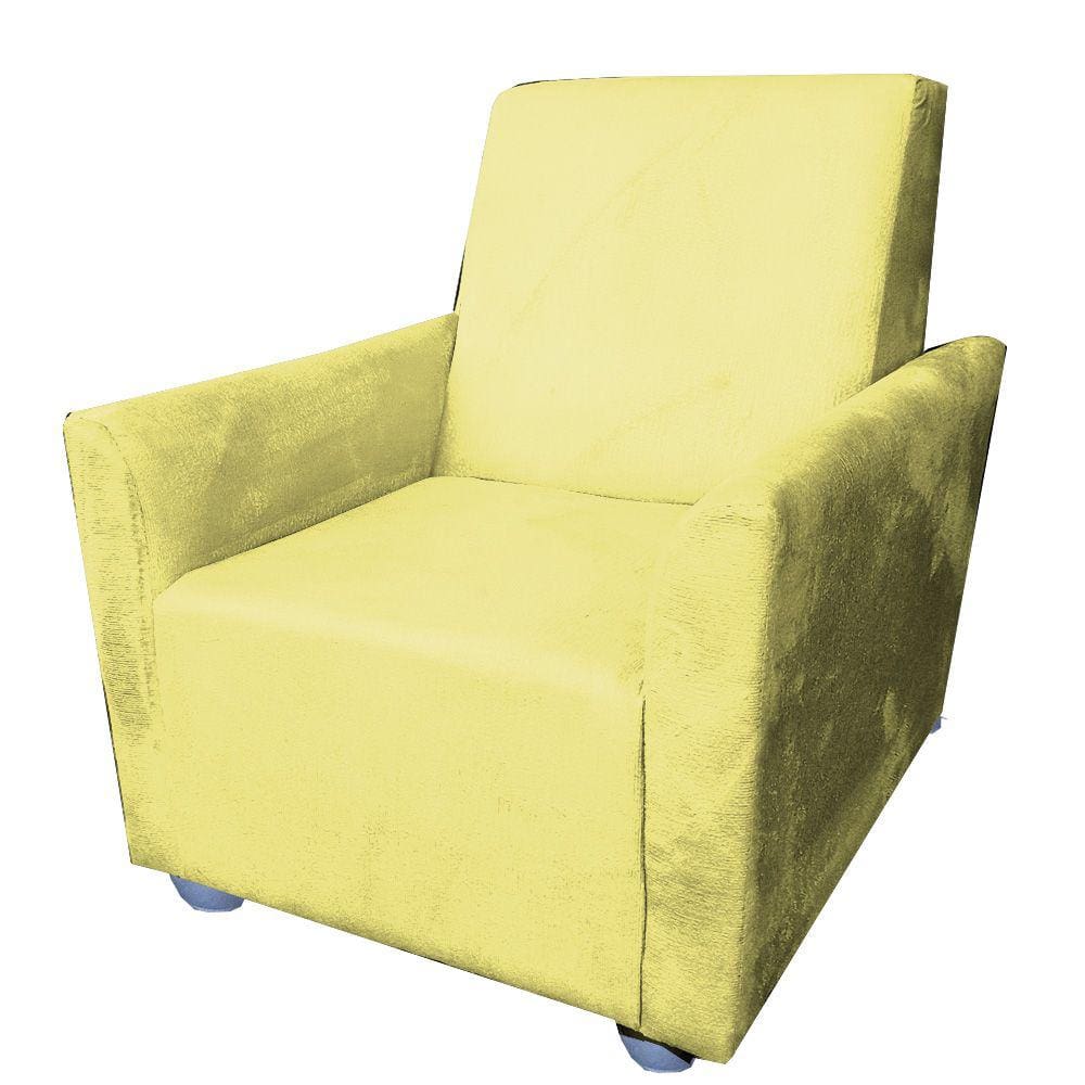 Poltrona Cadeira Sofa Infantil Kids Angel Amarelo