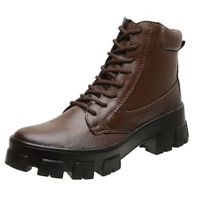 Bota Coturno Conforto M&D Store Sola Macia Robusta Com Cadarço