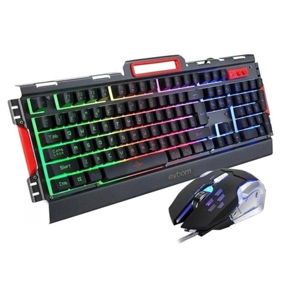 Teclado Gamer Kit Teclado E Mouse Gamer - Preto