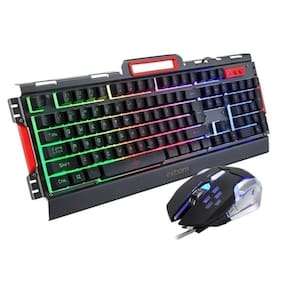 Teclado Gamer Kit Teclado E Mouse Gamer - Preto