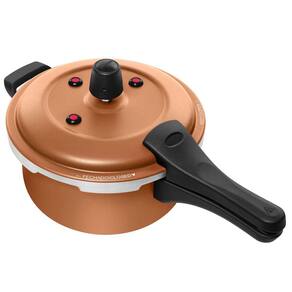 Panela De Pressão Antiaderente Fecho Externo 3 Litros Cobre Patolux