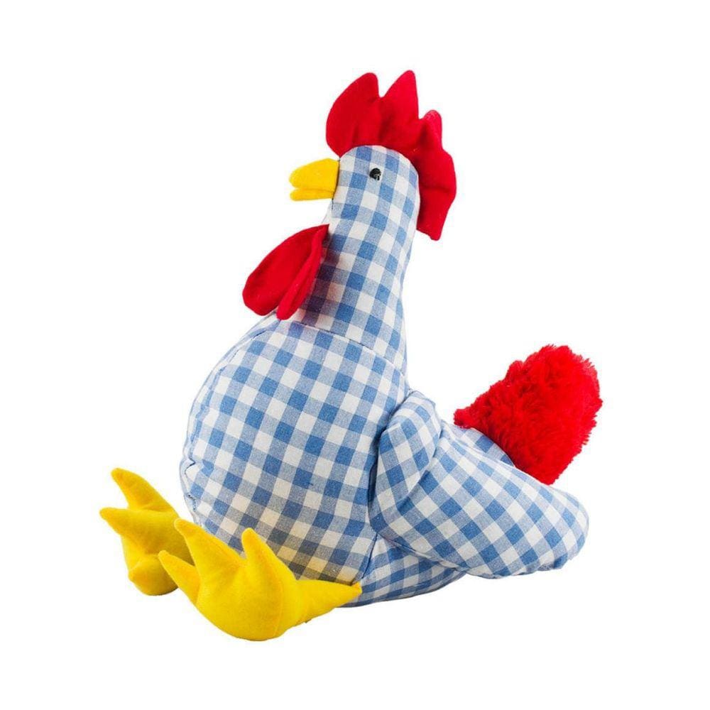 Galo Pano Quadriculado Vermelho Ou Azul 37Cm - Pelúcia